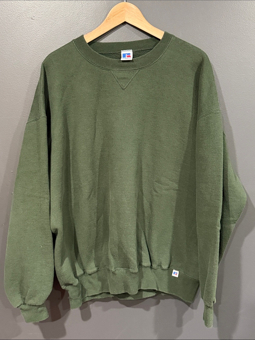Russell Athletic Olive Green Crewneck Sweatshirt - Men's